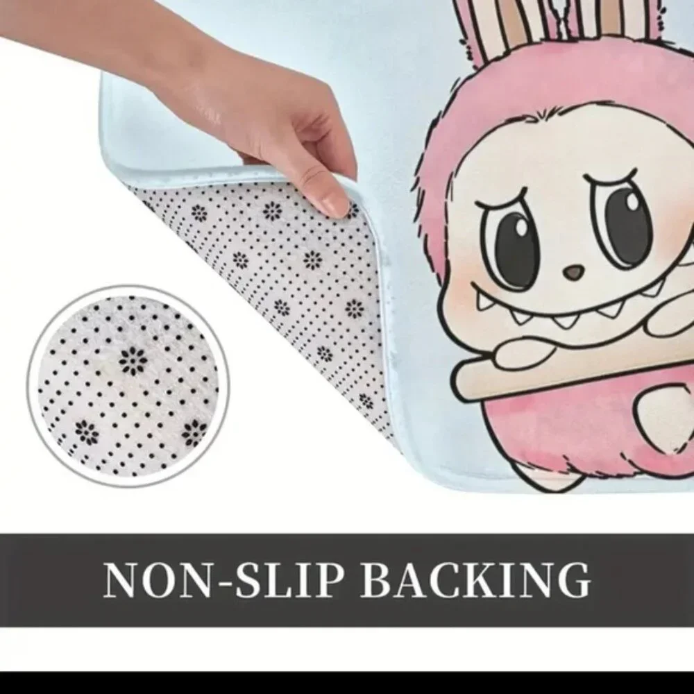 Labubu Cute Pink Floor Mat New